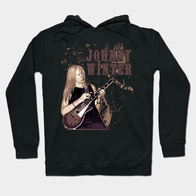 Johnny Winter Hoodie by Degiab